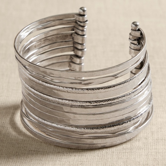 Banana Republic Jewelry - Reduced! BANANA REPUBLIC Multi Textured Bracelet in Silver w/ Gift Box!